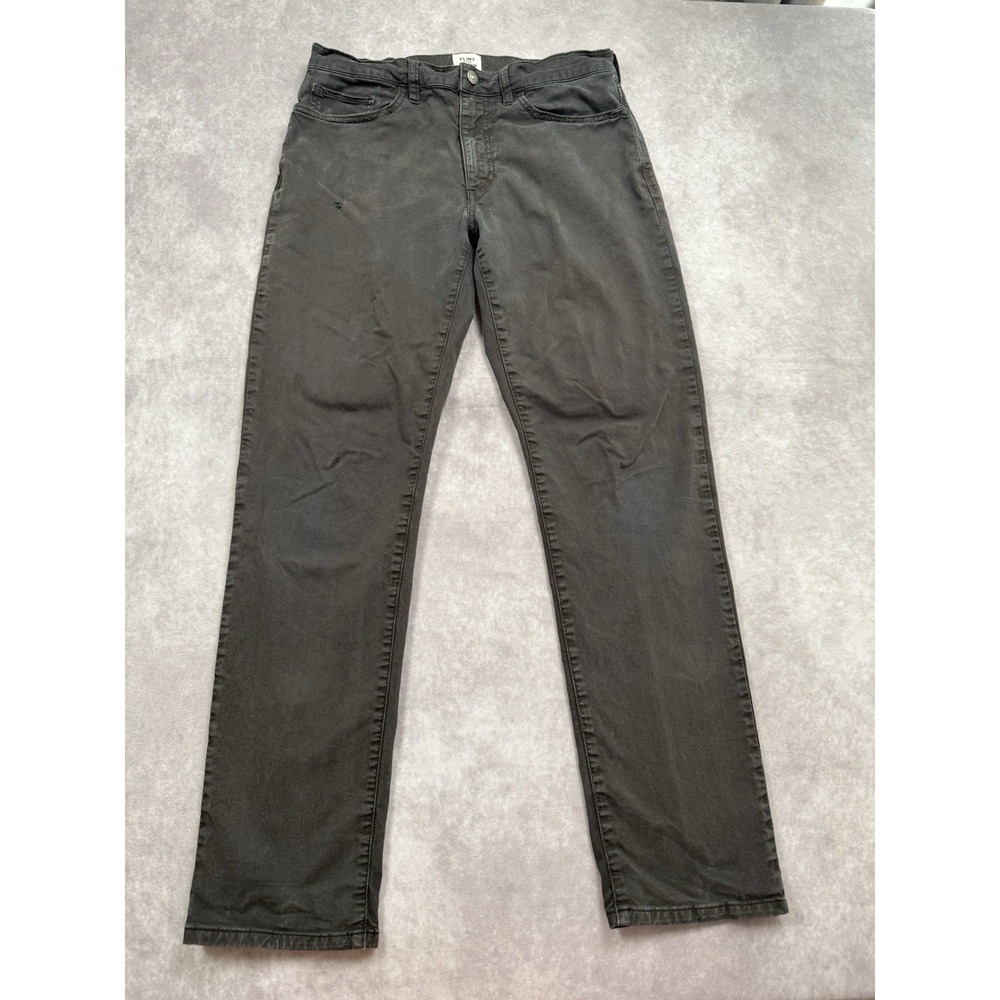 Flint & Tinder Men's Sz 30 x 32  Straight Fit Black Denim Jeans Pants Distressed